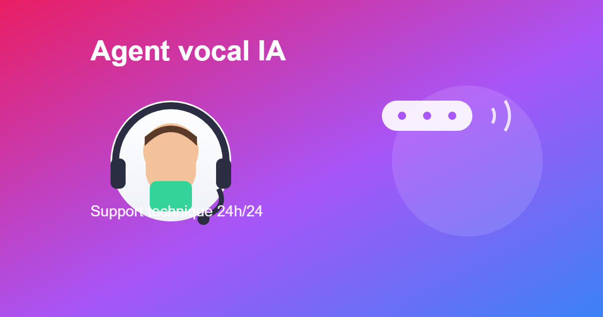 Agent vocal IA avec casque pour le support technique
