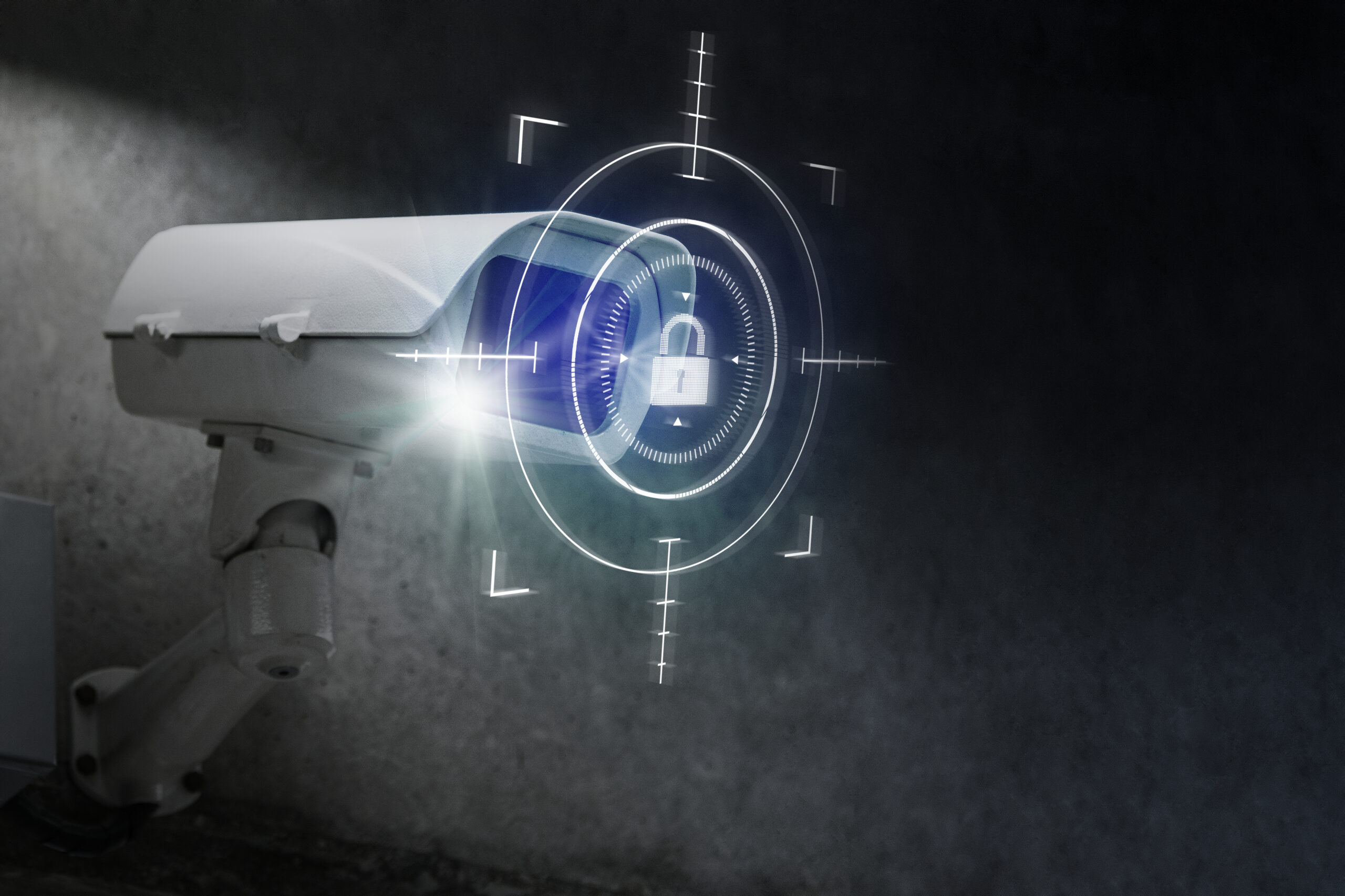 Caméra de sécurité protégée pour la surveillance de locaux professionnels